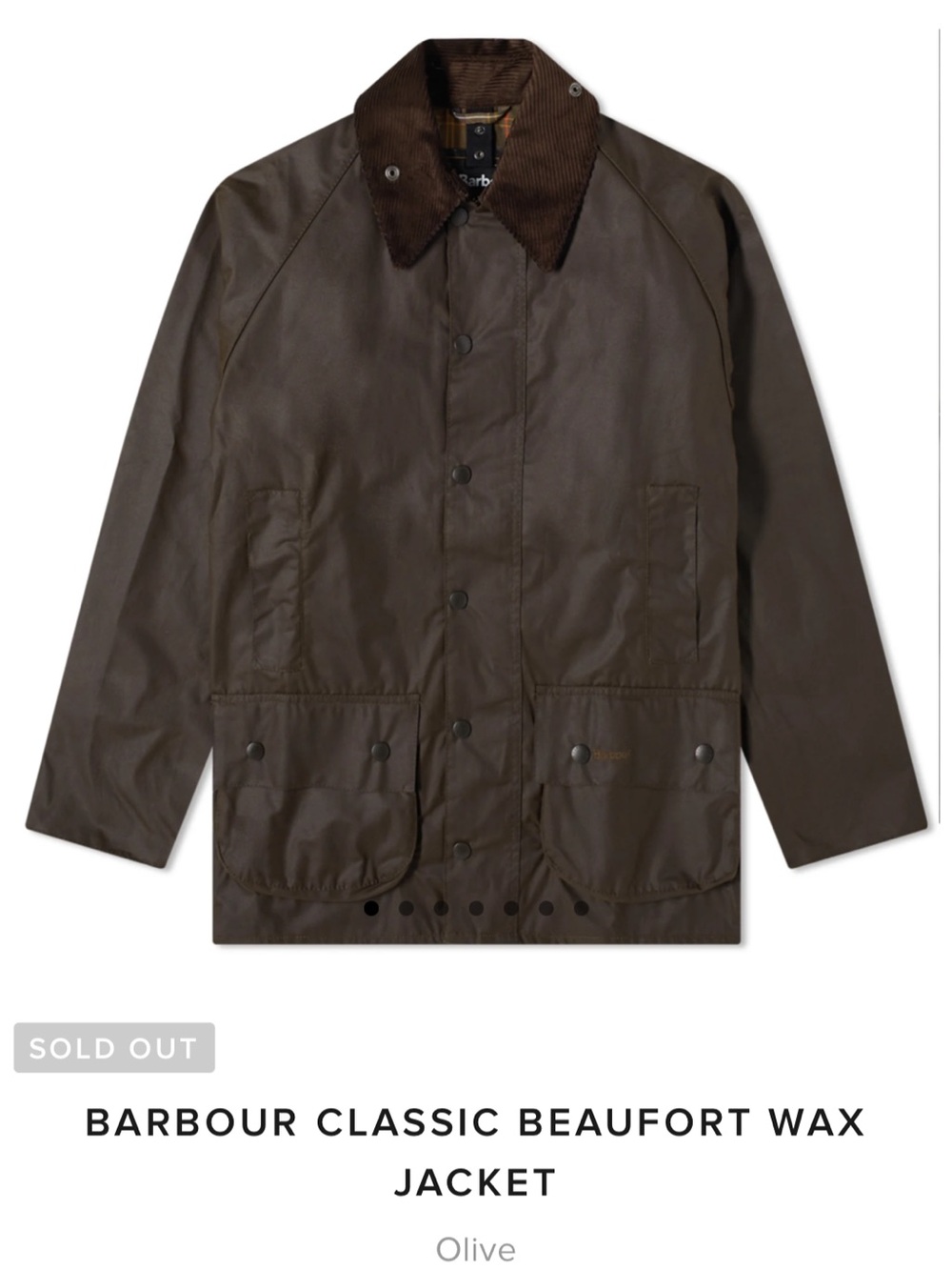 BARBOUR CLASSIC BEAUFORT WAX JACKET